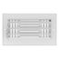 8" x 6" (Wall Opening Size) White Three-Way Sidewall/Ceiling Register (683 Series)