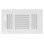 8" x 6" (Wall Opening Size) White Three-Way Sidewall/Ceiling Register (683 Series)