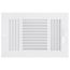 10" x 6" (Wall Opening Size) White Three-Way Sidewall/Ceiling Register (683 Series)