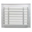 10" x 8" (Wall Opening Size) White Three-Way Sidewall/Ceiling Register (683 Series)