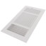 12" x 6" (Wall Opening Size) White Three-Way Sidewall/Ceiling Register (683 Series)