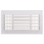 12" x 6" (Wall Opening Size) White Three-Way Sidewall/Ceiling Register (683 Series)