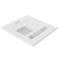 6" x 6" (Wall Opening Size) Four-Way White Sidewall/Ceiling Register (684 Series)