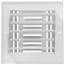 6" x 6" (Wall Opening Size) Four-Way White Sidewall/Ceiling Register (684 Series)