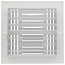 8" x 8" (Wall Opening Size) Four-Way White Sidewall/Ceiling Register (684 Series)