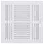 10" x 10" (Wall Opening Size) Four-Way White Sidewall/Ceiling Register (684 Series)
