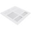 10" x 10" (Wall Opening Size) Four-Way White Sidewall/Ceiling Register (684 Series)