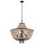 Brisbane 31.75" 8 Light Chandelier w/ Antique White Beads (Distressed Black)