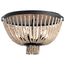 Brisbane 11" 5 Light Flush Mount (Distressed Black) w/ Distressed Antique White Beads
