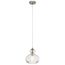 Riviera 10.25" 1 Light Pendant w/ Clear Ribbed Glass (Brushed Nickel)