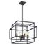 Taubert 16.5" 4 Light Pendant w/ (Black) and (Natural Brass) Accents