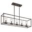 Crosby 13.75" 5 Light Linear Chandelier w/ Clear Glass (Olde Bronze)