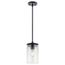 Crosby 1 Light Mini Pendant (Black)