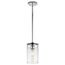 Crosby 10.75" 1 Light Mini Pendant w/ Clear Glass (Chrome)