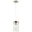 Crosby 10.75" 1 Light Mini Pendant w/ Clear Glass (Brushed Nickel)