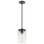 Crosby 10.75" 1 Light Mini Pendant w/ Clear Glass (Olde Bronze)