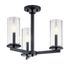 Crosby 3 Light Convertible Chandelier (Black)