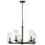 Crosby 22.25" 5 Light Chandelier Clear Glass (Olde Bronze)