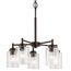 Winslow 19.75" 5 Light Chandelier w/ Clear Seeded Glass (Olde Bronze)