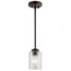 Winslow 7" 1 Light Mini Pendant w/ Clear Seeded Glass (Olde Bronze)