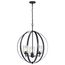 Winslow 3 Light Chandelier (Black)