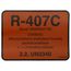 R-407C Color Coded Refrigerant ID Label (Pack of 10)