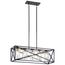 Moorgate 36" 5 Light Linear Chandelier w/ Clear Glass (Black) and Brass