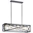 Moorgate 48" 7 Light Linear Chandelier w/ Clear Glass (Black) and Brass