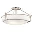 Alkire 22" 4 light Semi Flush w/ Satin Etched White Glass (Brushed Nickel)