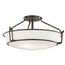 Alkire 22" 4 light Semi Flush w/ Satin Etched White Glass (Olde Bronze)