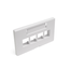 Quickport, Modular Furniture Faceplate, 4-port (White) Includes 1 Blank Insert (herman Miller)