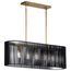 Linara 5 Light Linear Chandelier (Black)