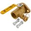 2029PT 1-1/4" Full Port Ball Valve w/ Purge (FNPT x Flange) 