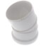 10" PVC SDR 35 1/16 Bend 22.5° Elbow (Spigot x G)