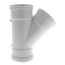 4" PVC SDR 35 1/8 Bend 45° Wye (G x G x G)