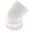 8" PVC SDR 35 1/8 Bend 45° Elbow, Street (Spigot x G)