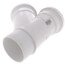 4" PVC SDR 35 1/8 Bend 45° Wye, Street (Spigot x G x G)