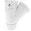 4" PVC SDR 35 1/8 Bend 45° Wye, Street (Spigot x G x G)