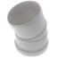 4" PVC SDR 35 1/16 Bend 22.5° Elbow (Spigot x G)