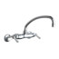 445 Series 9-1/2" L-Type Swing Wall-Mounted Manual Sink Faucet w/Adjustable Centers