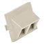 2-port Angled MOS Quickport, Adapter, 1.5 Units High (Ivory)