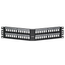 Angled Quickport, Patch Panel w/ Magnifying Lens, 48"port, 2RU (Black)