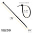 7-3/4" Cable Zip Ties, 50-lbs. Tensile, Black (Pack of 100)