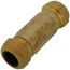 3/4" IPS (1" CTS) Brass Compression Coupling Long (Lead Free)