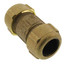 1/2" IPS (3/4" CTS) Brass Compression Coupling Short (Lead Free)