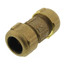 1/2" IPS (3/4" CTS) Brass Compression Coupling Short (Lead Free)