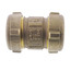 1" IPS (1-1/4" CTS) Brass Compression Coupling Short (Lead Free)