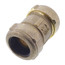 1" IPS (1-1/4" CTS) Brass Compression Coupling Short (Lead Free)
