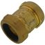 1-1/2" IPS Brass Compression Coupling Short (Lead Free)