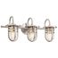 Caparros 24" 3 Light Vanity Light w/ Clear Ribbed Glass (Brushed Nickel)